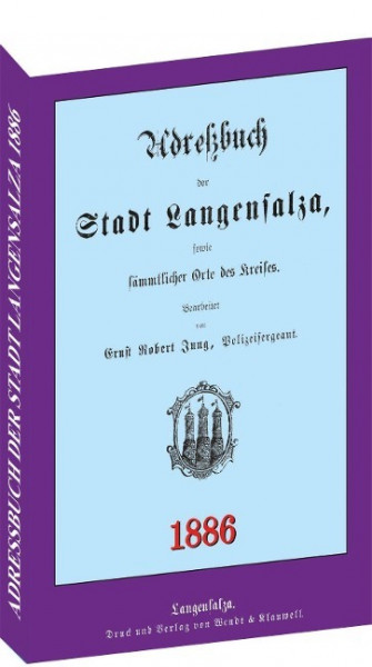 Adreßbuch / Einwohnerbuch der Stadt Langensalza 1886
