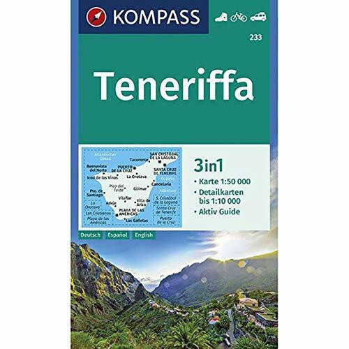 Kompass Karten, Teneriffa: Wander- , Bike-, Freizeit- und Straßenkarte. GPS.