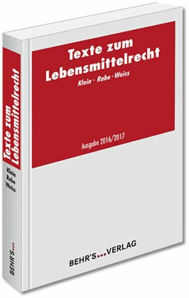 Texte zum Lebensmittelrecht