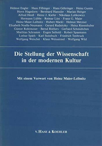 Die Stellung in der Wissenschaft in der modernen Kultur