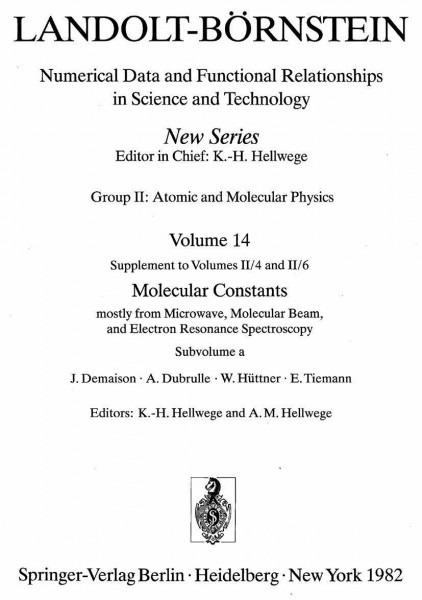 Diamagnetic Molecules (Molecules and Radicals)