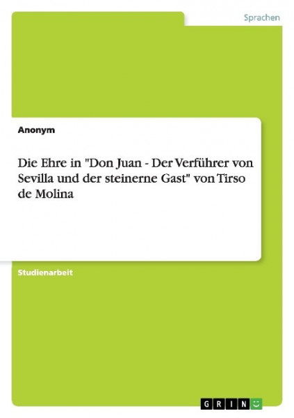 Die Ehre in "Don Juan - Der Verführer von Sevilla und der steinerne Gast" von Tirso de Molina