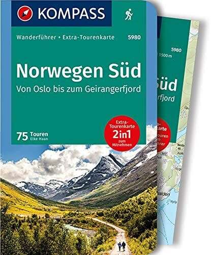 KOMPASS Wanderführer Norwegen Süd, Von Oslo bis zum Geirangerfjord, 75 Touren: mit Extra-Tourenkarte, GPX-Daten zum Download: 0