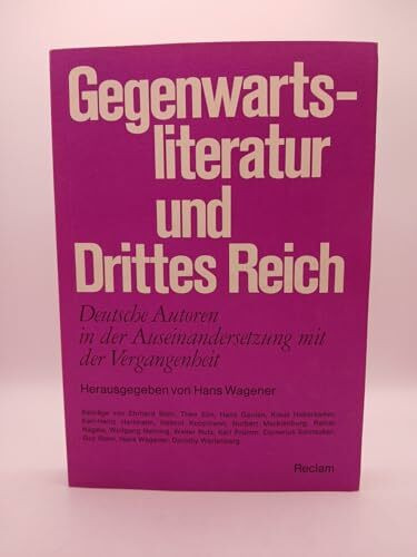 Gegenwartsliteratur und Drittes Reich