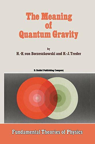 The Meaning of Quantum Gravity (Fundamental Theories of Physics, 20, Band 20)