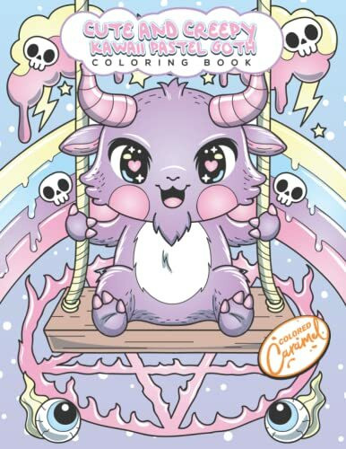 Cute and Creepy Kawaii Pastel Goth Coloring Book