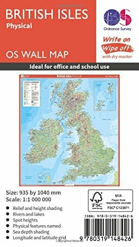 British Isles Physical Map