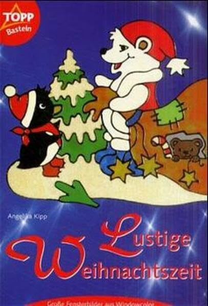 Lustige Weihnachtszeit: Grosse Fensterbilder aus Windowcolor