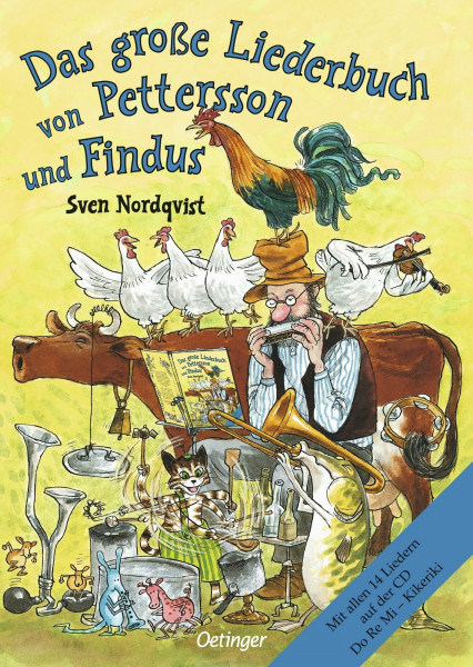 Das große Liederbuch von Pettersson und Findus: 14 bezaubernde Kinderlieder mit Noten und Gitarrengriffen, illustriert von Sven Nordqvist, für Kinder ab 5 Jahren