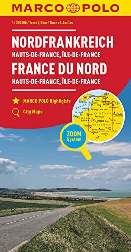 MARCO POLO Regionalkarte Hauts-de-France, Île-de-France 1:250.000 Landkarte – Gefaltete Karte, 3. März 2022