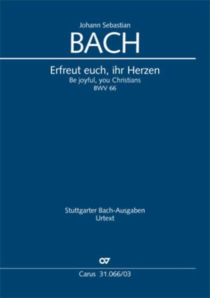 Erfreut euch, ihr Herzen (Klavierauszug): Kantate zum 2. Osterfesttag BWV 66, 1724