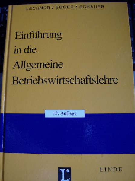 Einführung in die allgemeine Betriebswirtschaftslehre