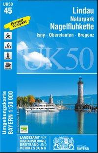 Lindau, Naturpark Nagelfluhkette 1:50000 (UK50-45)