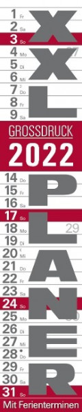 XXL Planer Großdruck rot 2022
