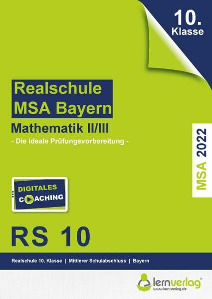 Original-Prüfungen Mathematik II/III Realschule 2022 Bayern