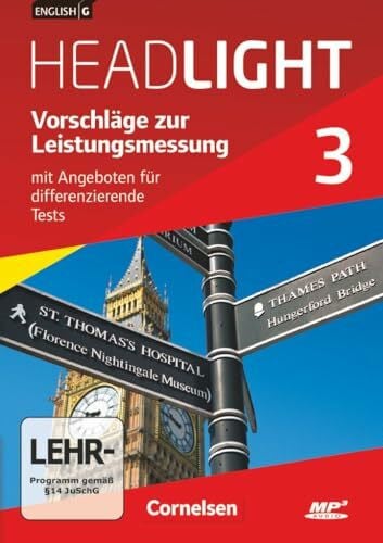 English G Headlight - Allgemeine Ausgabe: English G Headlight|NULL|Allgemeine Ausgabe|Band 3: 7. Schuljahr|Vorschläge zur Leistungsmessung|Mit ... Tests|CD-Extra|Audio-Dateien auch als MP3