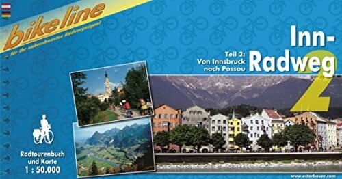 Bikeline Radtourenbuch, Inn-Radweg Teil 2: Von Innsbruck nach Passau, 1:50 000; wetterfest/reißfest; GPS-Tracks-Download