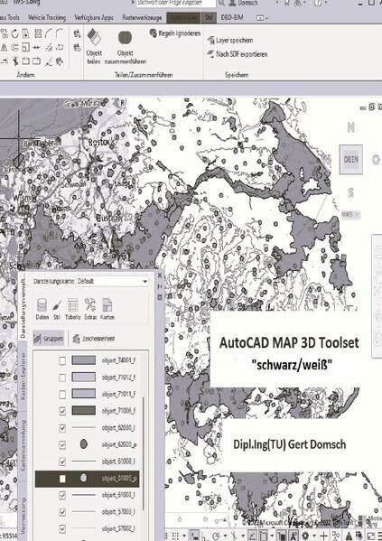 Cvil 3D Deutschland / AutoCAD MAP 3D Toolset, "schwarz/weiß" (zur Information): Autodesk GIS Anwendung (mit Übungsbeispielen)