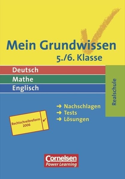 Mein Grundwissen - Realschule - Aktualisierte Ausgabe 2006: 5./6. Schuljahr - Schülerbuch