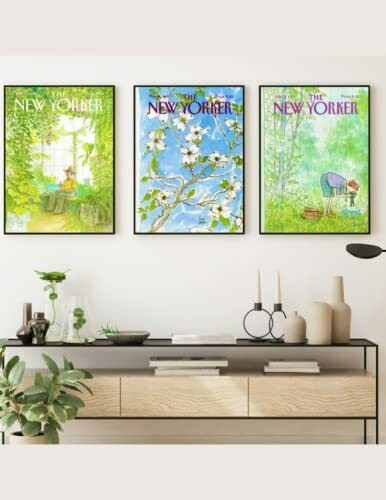 Set of 3 Prints, Gallery Wall Art Prints, New Yorker Magazine Print, 300 DPI HIGH QUALITY JPEG images for download, Gallery Wall, Wall Art Print: Set ... Art Prints, New Yorker Ma (Gallery Walls)