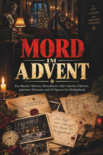 Mord im Advent – Ein Murder-Mystery-Rätselbuch voller falscher Fährten, geheimer Hinweise und 24 Spuren bis Heiligabend