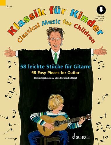 Klassik für Kinder: 58 leichte Stücke für Gitarre. Gitarre.