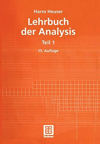 Lehrbuch der Analysis 1