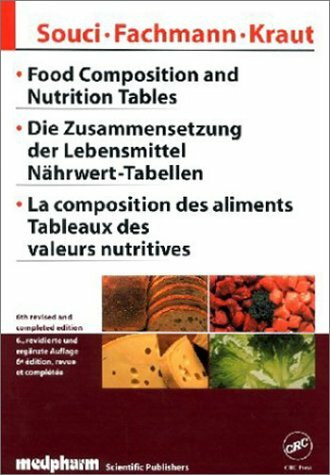 La composition des aliments, tableaux des valeurs nutritives (6. edition trilingue : anglais/alleman