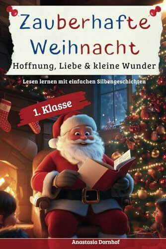 Zauberhafte Weihnacht - Erstlesegeschichten über Hoffnung, Liebe, Mitgefühl und Dankbarkeit: 37 Silbengeschichten für Leseanfänger der 1. Klasse für Mädchen & Jungen