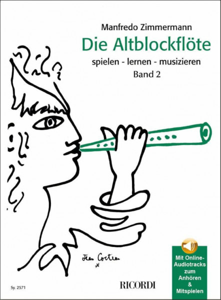 MANFREDO ZIMMERMANN : DIE ALTBLOCKFLOTE BAND 2 - MIT CD - RECUEIL + CD - FLUTE A BEC ALTO