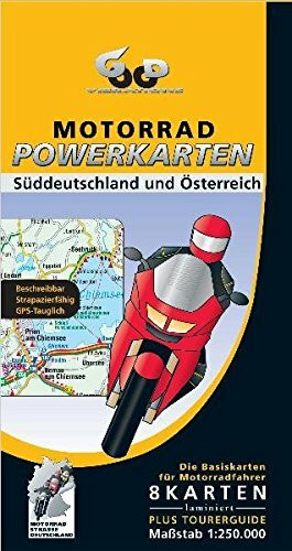 Motorrad Powerkarten Süddeutschland und Österreich 1 : 250 000. Powerbox
