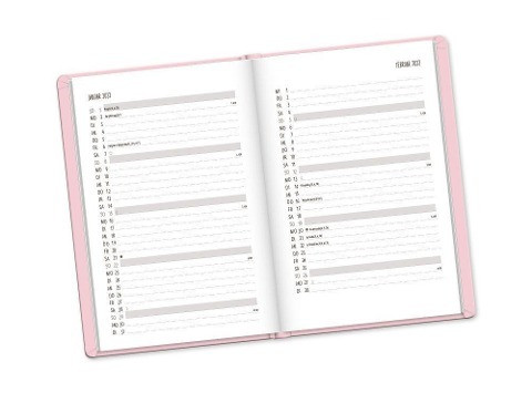 Terminplaner Lederlook A6 "Rosa" 2023