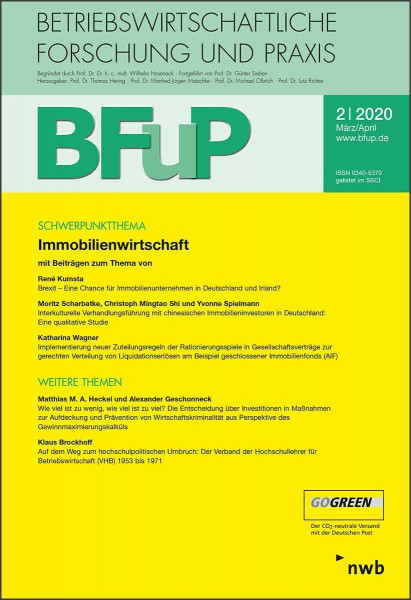 Immobilienwirtschaft BFuP 2/2020