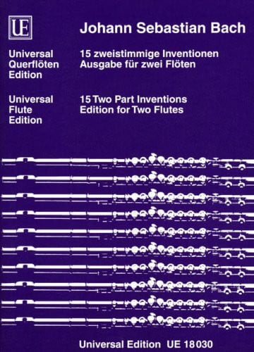 Universal Edition Bach: 15 Two-Part Inventions for 2 flutes