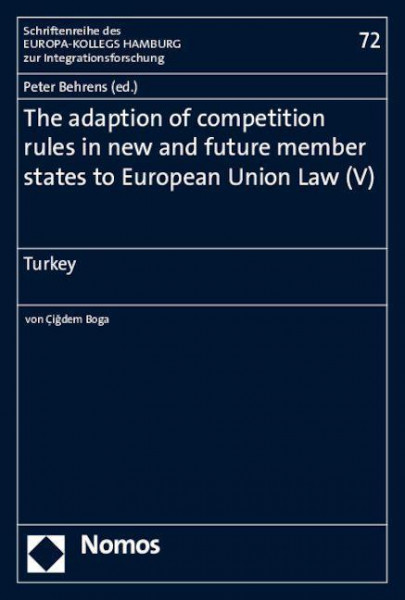 The adaption of competition rules in new and future member states to European Union Law (V)