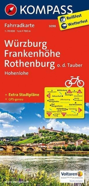 Würzburg - Frankenhöhe - Rothenburg o. d. Tauber - Hohenlohe 1 : 70 000