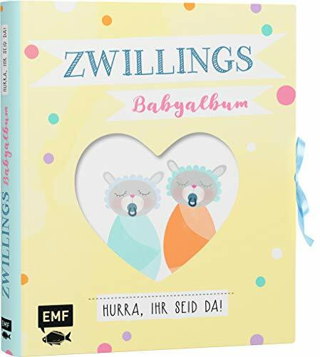 Zwillings-Babyalbum – Hurra, ihr seid da!: Mit vielen Extras zum Ausfüllen, Einkleben und Sammeln (inkl. Liederbüchlein, Girlande, Kuverts und ausklappbarer Seite)