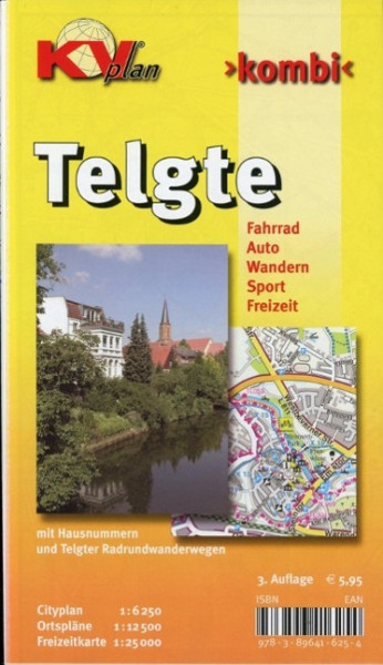 Telgte, KVplan, Radkarte/Freizeitkarte/Stadtplan, 1:25.000 / 1:12.500 / 1:6.250