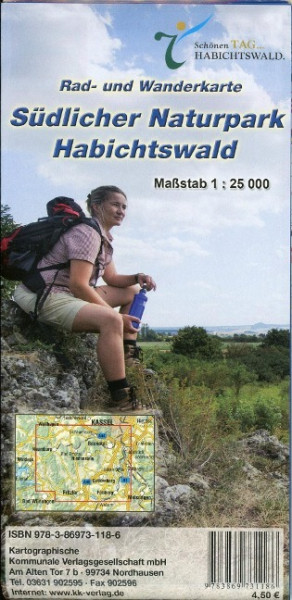 Südlicher Naturpark Habichtswald 1: 25 000. Rad- und Wanderkarte