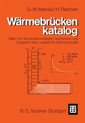 Wärmebrückenkatalog: Tafeln mit Temperaturverläufen, Isothermen und Angaben über zusätzliche Wärmeverluste