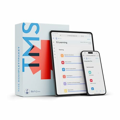 MedGurus - TMS Komplettpaket - Umfassende Vorbereitung auf den Medizinertest mit 7.000+ Übungsaufgaben, E-Learning & Kompendium inkl. TMS Simulation - Erfolgreich ins Medizinstudium