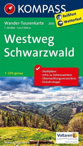 Westweg Schwarzwald 1 : 50 000
