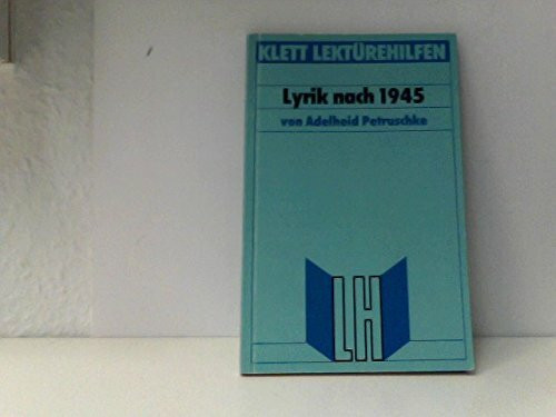 Lektürehilfen Lyrik der Nachkriegszeit 1945-1960