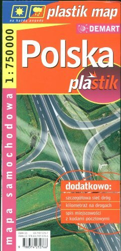 Polska 1:750 000 mapa samochodowa laminowana