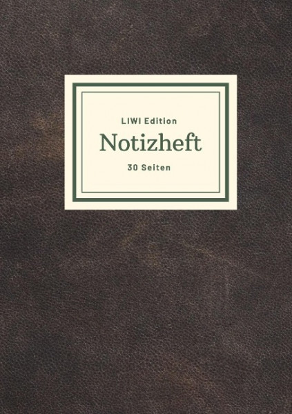 Dünnes Notizheft A5 liniert - Notizbuch 30 Seiten 90g/m² - Softcover schwarz - FSC Papier