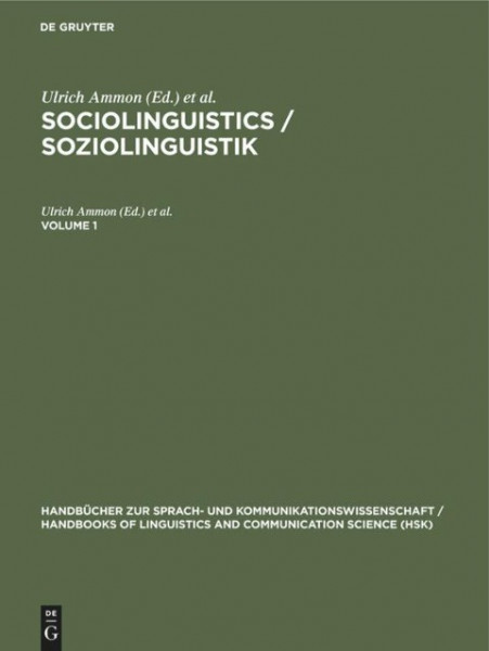 Sociolinguistics / Soziolinguistik. Volume 1