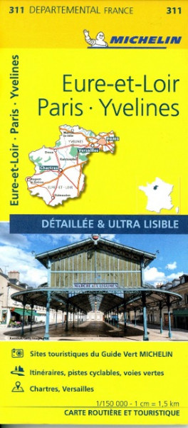Eure-et-Loir, Paris, Yvelines - Michelin Local Map 311