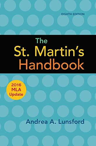 Bedford The St. Martin's Handbook With 2016 Mla Update