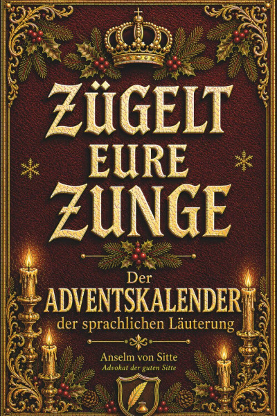 Zügelt eure Zunge: Der Adventskalender der sprachlichen Läuterung | lustiges Geschenk für jemand der alles hat bis auf die Gabe, Unhöflichkeiten so zu verkünden, dass sie als gute Sitte erscheinen