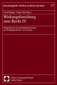 Wirkungsforschung zum Recht IV
